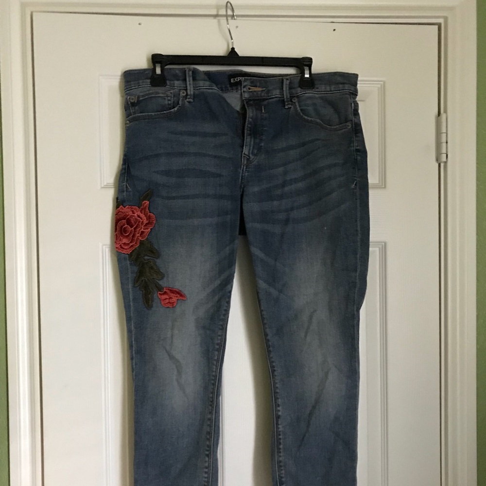 Express Jeans Embroidered Skinny Fit 12L